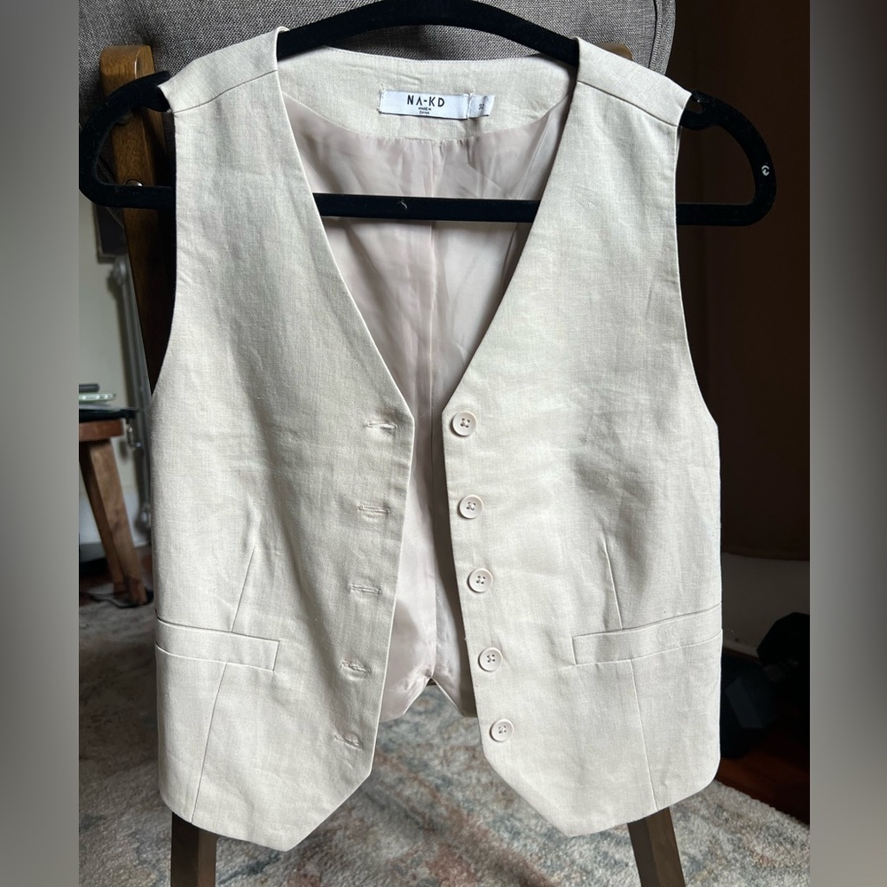 NA-KD Women's Beige Vest